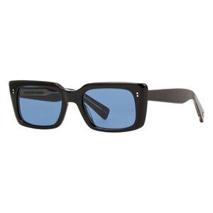 New GARRETT LEIGHT GL 3030 Black Square 2126 BK/SFNVY Sunglasses Women